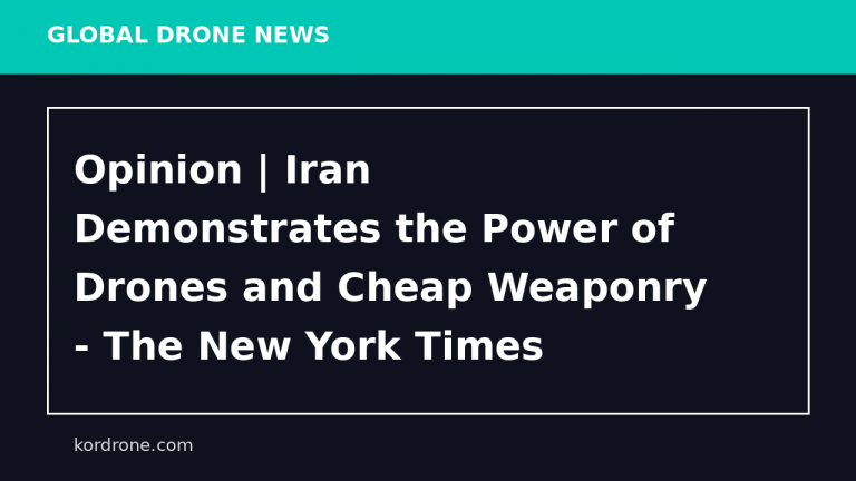 Opinion | Iran Demonstrates the Power of Drones and Cheap Weaponry - The New York Times
