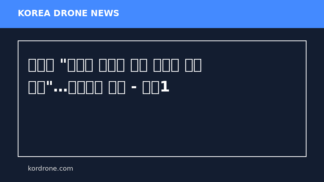 러시아 "우크라 드론에 영공 제공시 침략 공범"…북유럽국 위협 - 뉴스1