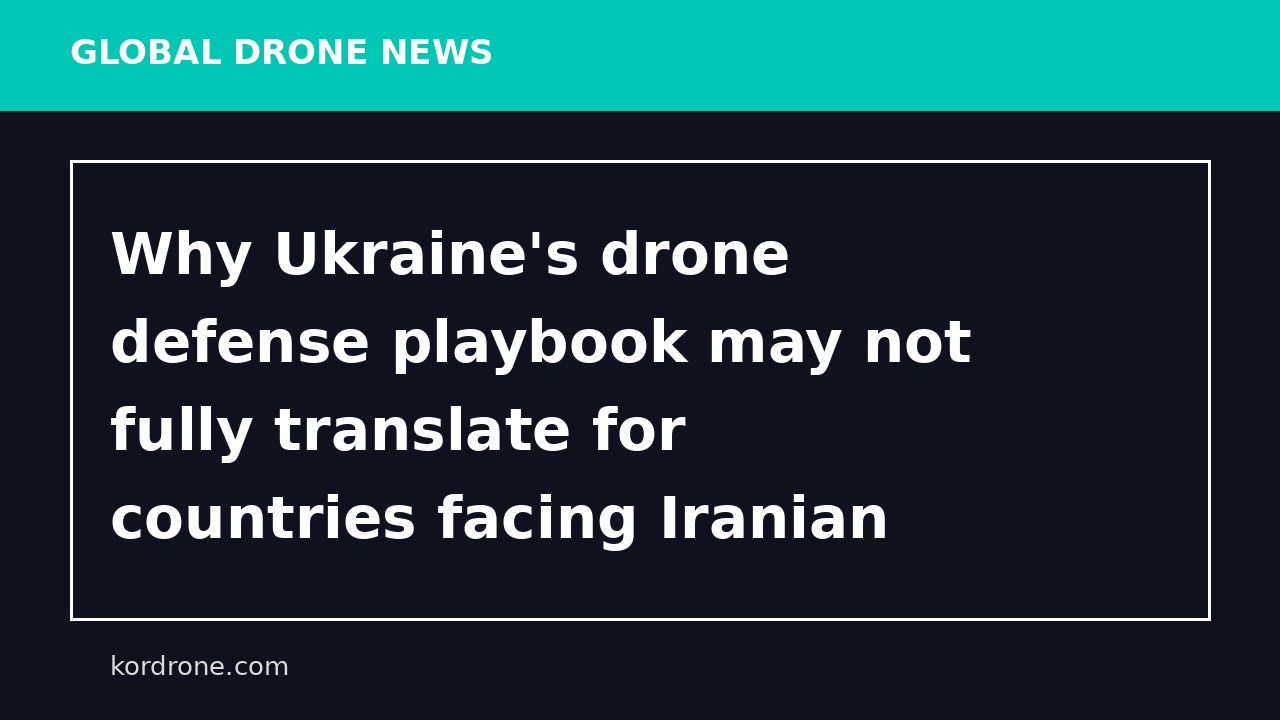 Why Ukraine's drone defense playbook may not fully translate for countries facing Iranian threats in the Middle East - Business Insider