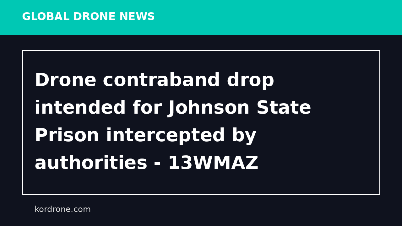 Drone contraband drop intended for Johnson State Prison intercepted by authorities - 13WMAZ