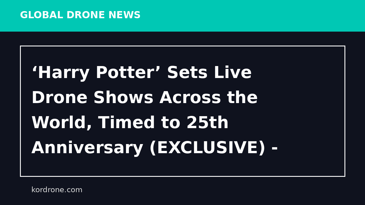 ‘Harry Potter’ Sets Live Drone Shows Across the World, Timed to 25th Anniversary (EXCLUSIVE) - Variety
