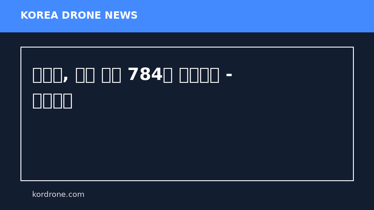 인천시, 드론 활용 784곳 안전점검 - 오늘경제