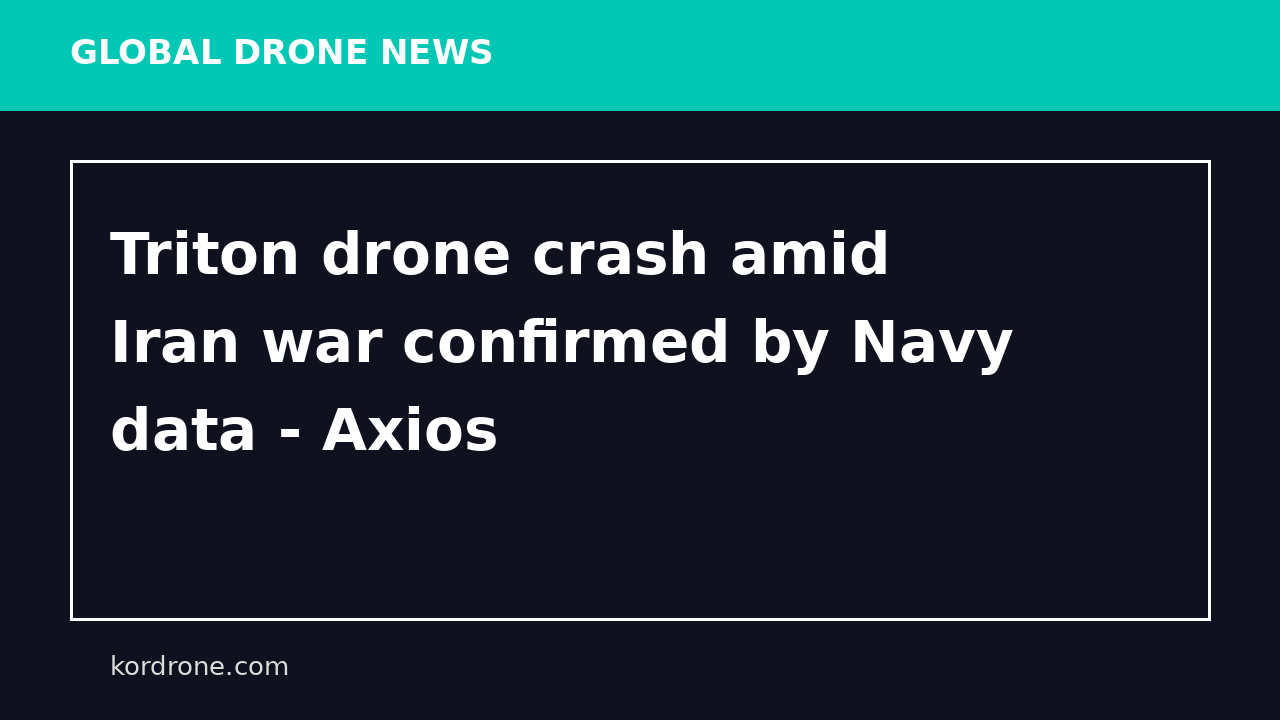 Triton drone crash amid Iran war confirmed by Navy data - Axios