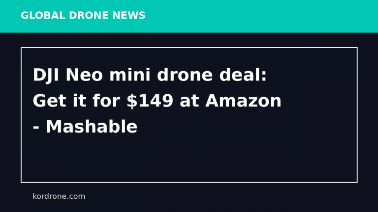 DJI Neo mini drone deal: Get it for $149 at Amazon - Mashable