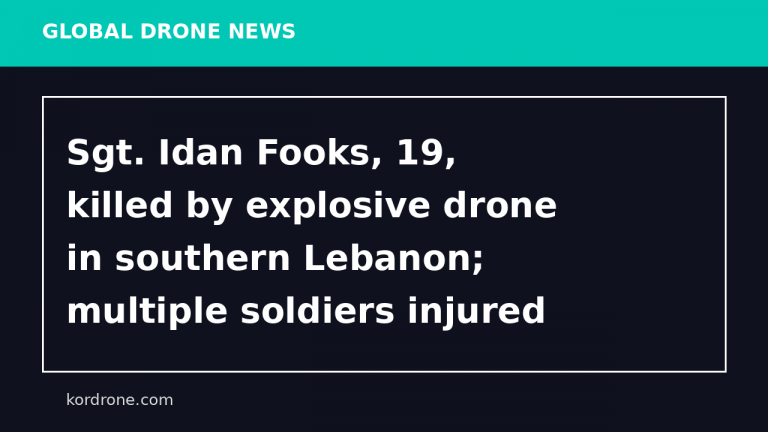 Sgt. Idan Fooks, 19, killed by explosive drone in southern Lebanon; multiple soldiers injured - ynetnews.com