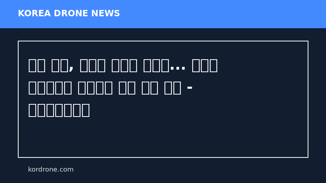 드론 혁명, 전쟁의 문법을 바꾸다... 저비용 무인체계가 뒤흔드는 세계 안보 질서 - 디지털포용뉴스