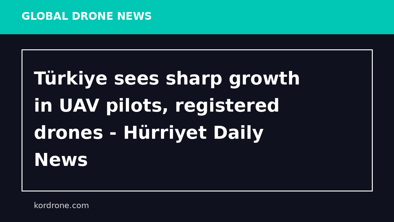 Türkiye sees sharp growth in UAV pilots, registered drones - Hürriyet Daily News