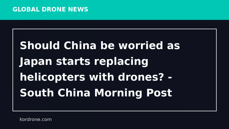 Should China be worried as Japan starts replacing helicopters with drones? - South China Morning Post