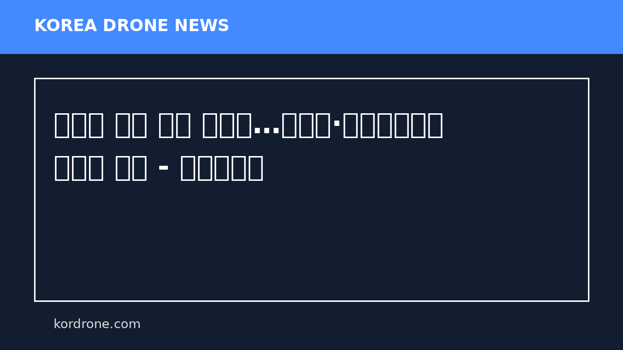 농업용 드론 행정 간소화…농관원·교통안전공단 데이터 연계 - 헤럴드경제