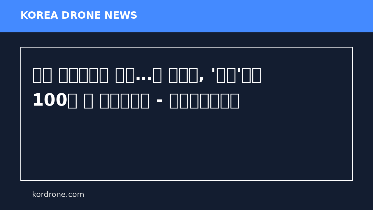 한국 국방비보다 많다…미 펜타곤, '드론'에만 100조 원 쏟아붓는다 - 글로벌이코노믹
