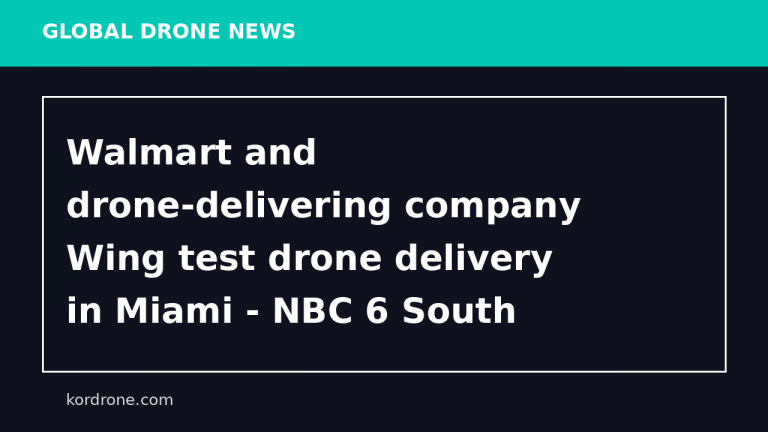 Walmart and drone-delivering company Wing test drone delivery in Miami - NBC 6 South Florida