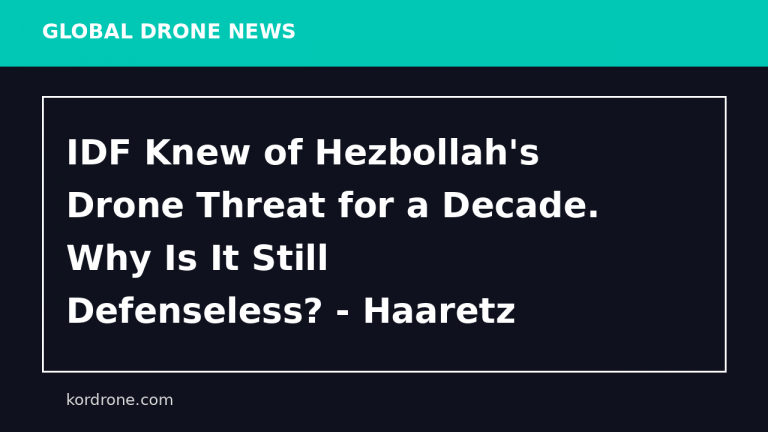 IDF Knew of Hezbollah's Drone Threat for a Decade. Why Is It Still Defenseless? - Haaretz