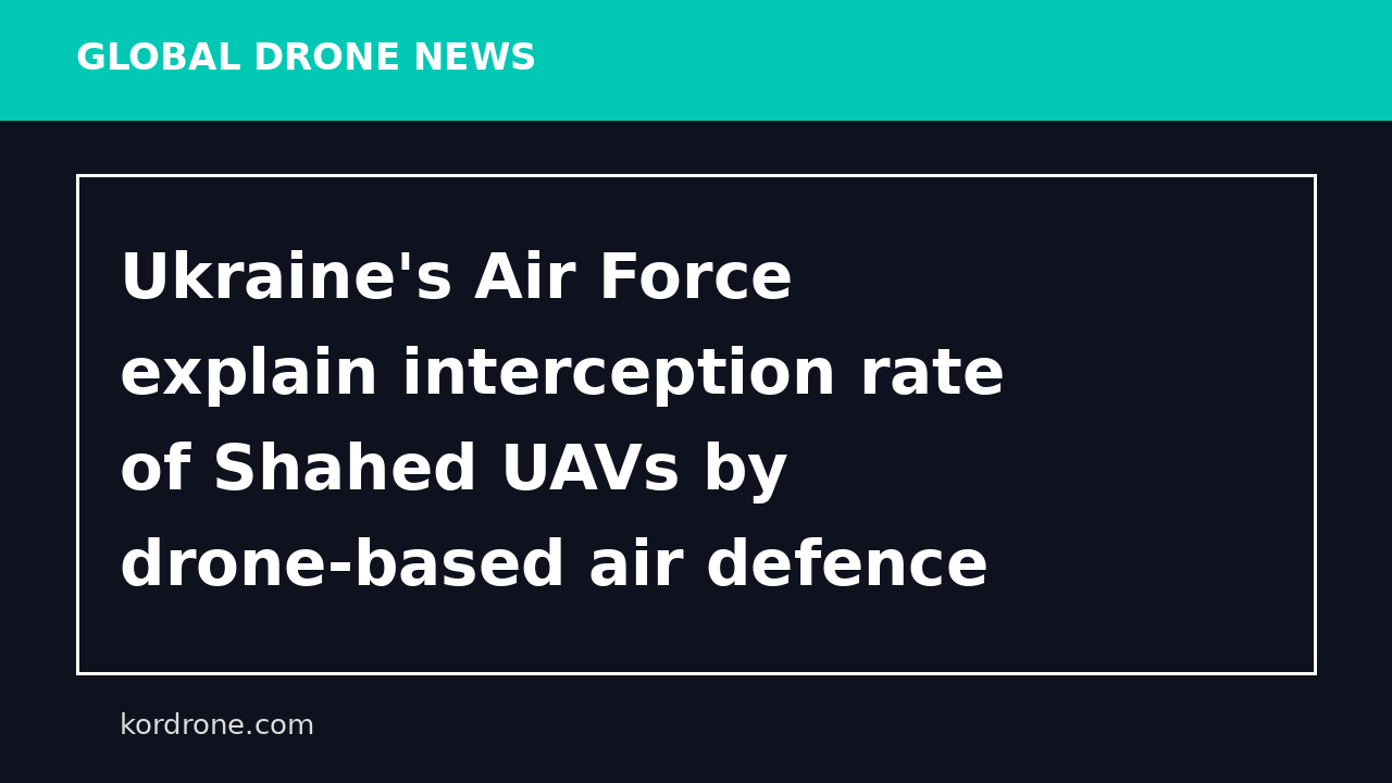 Ukraine's Air Force explain interception rate of Shahed UAVs by drone-based air defence crews - Українська правда