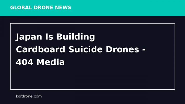 Japan Is Building Cardboard Suicide Drones - 404 Media