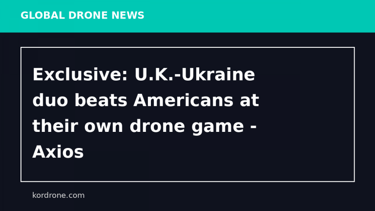 Exclusive: U.K.-Ukraine duo beats Americans at their own drone game - Axios