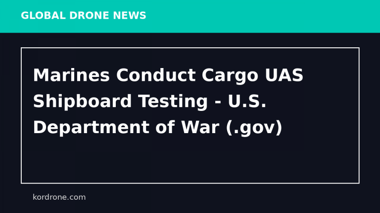 Marines Conduct Cargo UAS Shipboard Testing - U.S. Department of War (.gov)